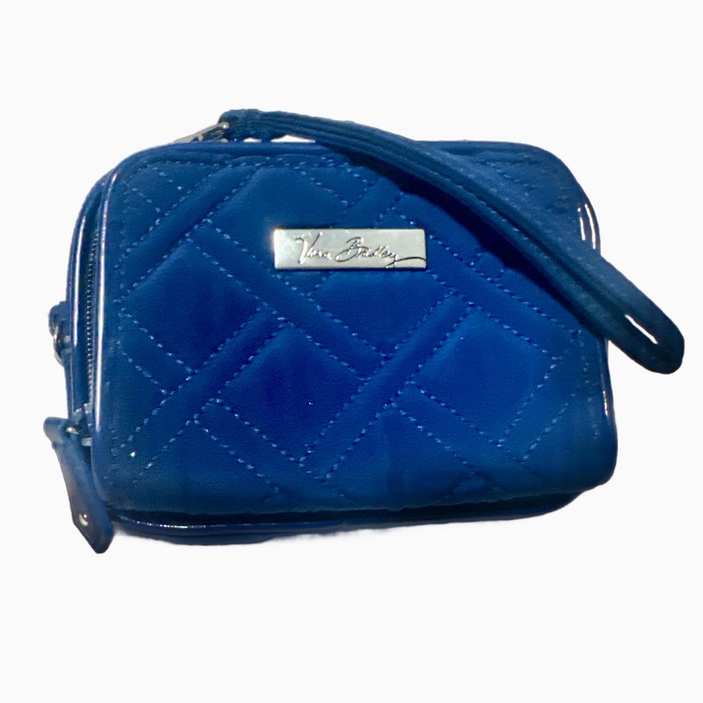 Vera Bradley Quilted Blue Wristlet Bag